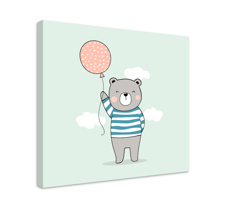 Quadro infantil Bebe oso peluche - TenStickers