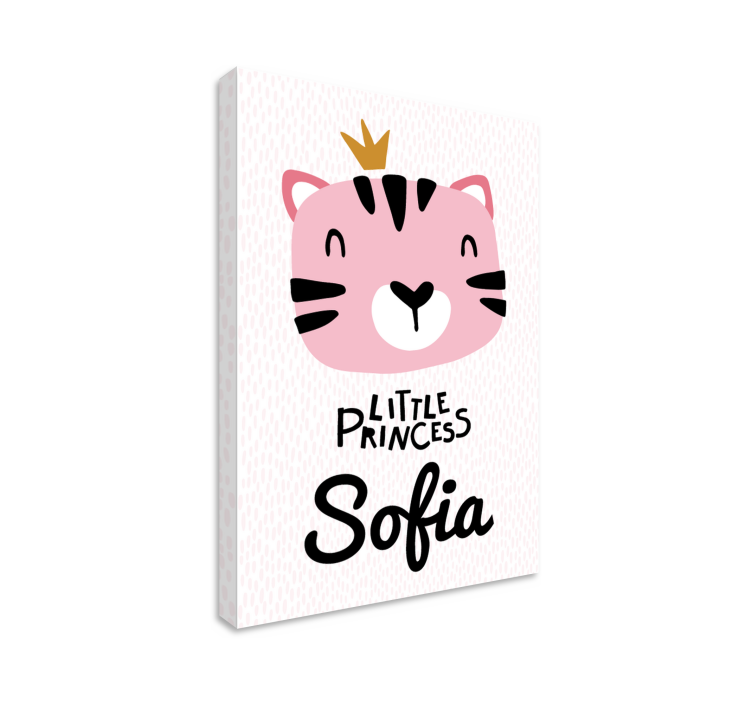 Quadro infantil Bebe gato estilo nordico con nobre - TenStickers