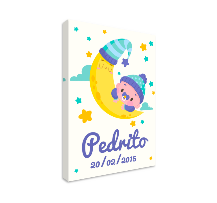 Quadro para bebê lua do bebê dormindo - TenStickers