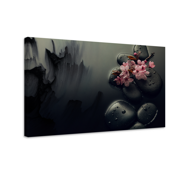 Quadro elegante Flores piedras zen elegantes - TenStickers