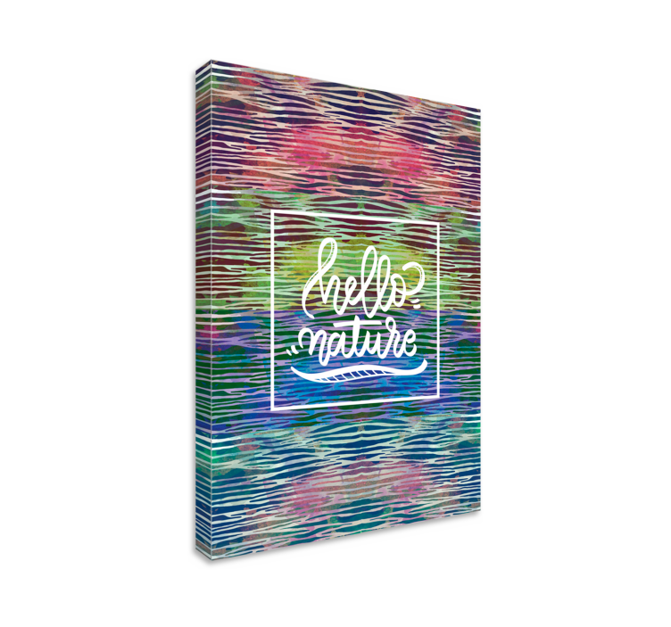 Quadro com letras olá natureza - TenStickers