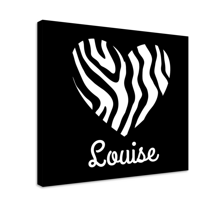 Quadro com nome Coração personalizado - TenStickers