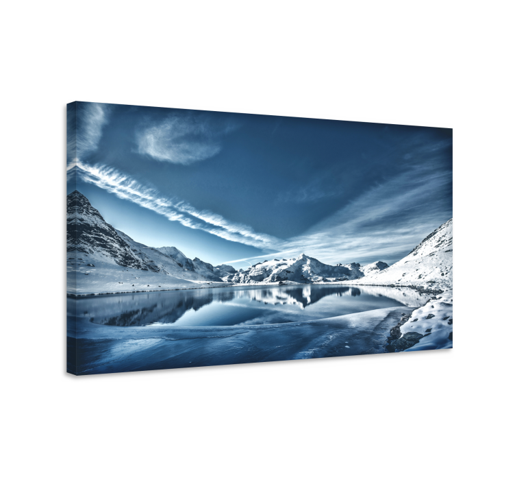 Quadro de paisage Sol da neve da montanha - TenStickers