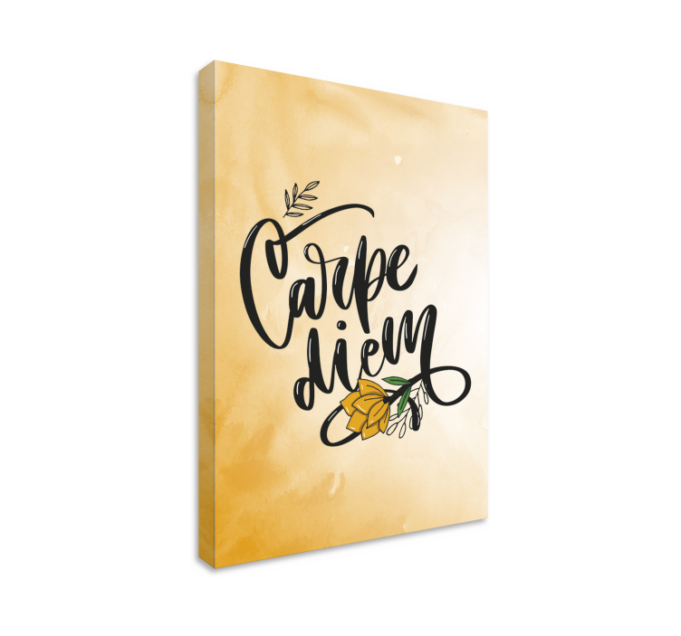 Quadro com letras aproveite o dia floral - TenStickers