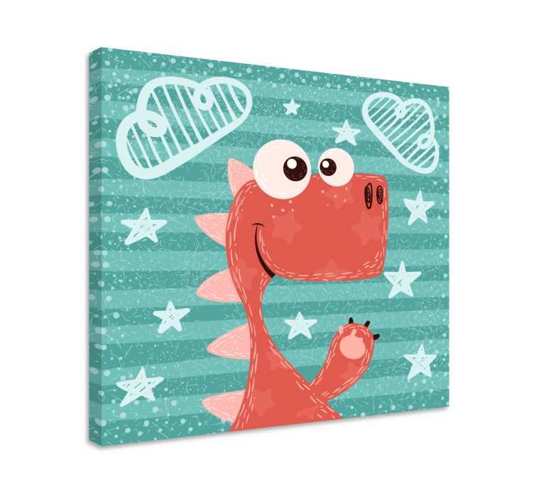Quadro dinossauro feliz para crianças - TenStickers