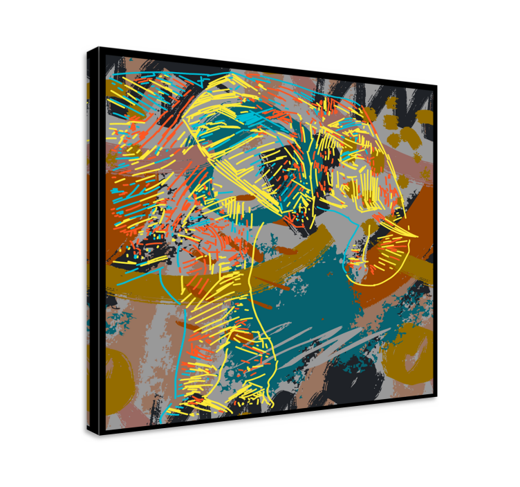 Quadro de elefantes esboço de elefante contemporâneo - TenStickers
