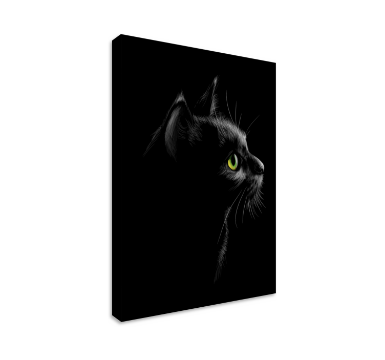 Quadro de gatos Preto - TenStickers