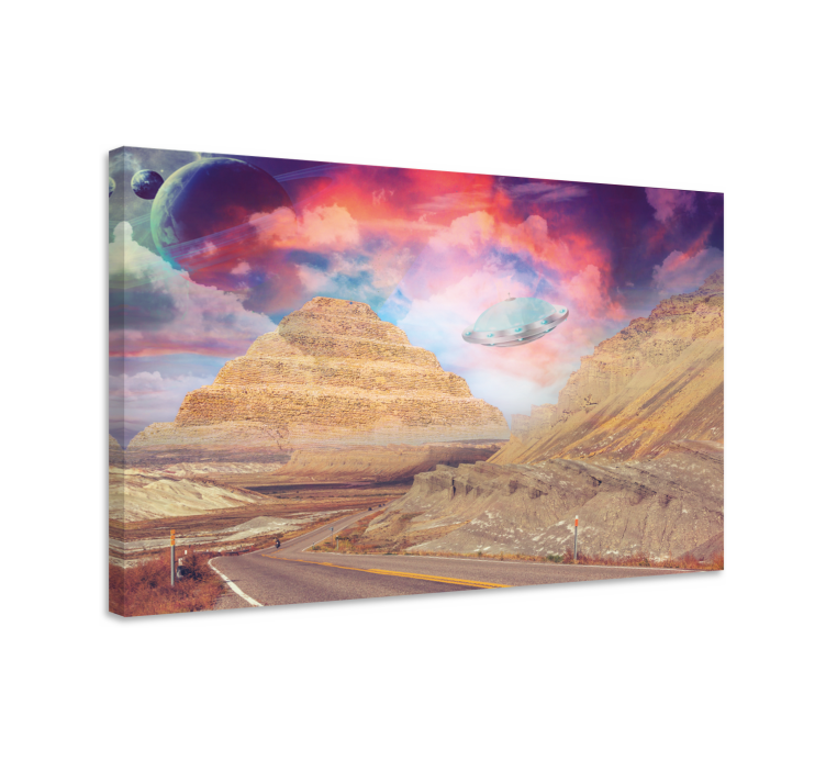 Quadro decorativo ornamental paisagem montanhosa misteriosa - TenStickers