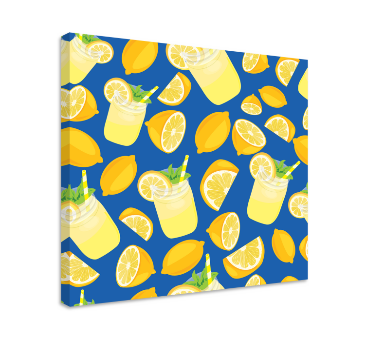 Quadro Decorativo de vinícola limonada e cítricos - TenStickers
