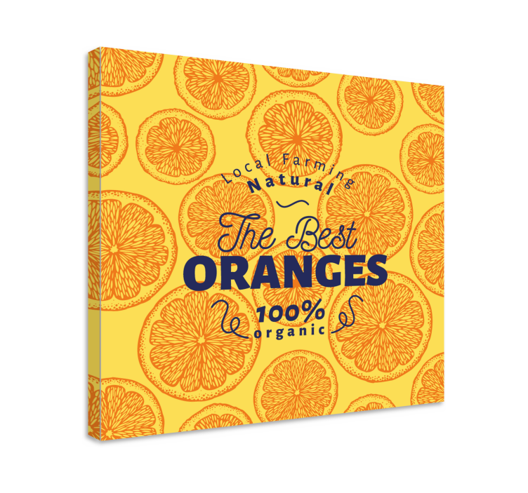 Quadro decorativo de vinícola ilustração de laranjas frescas - TenStickers