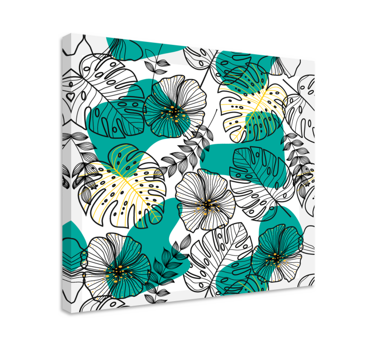 Quadro para escritório Escritório floral - TenStickers