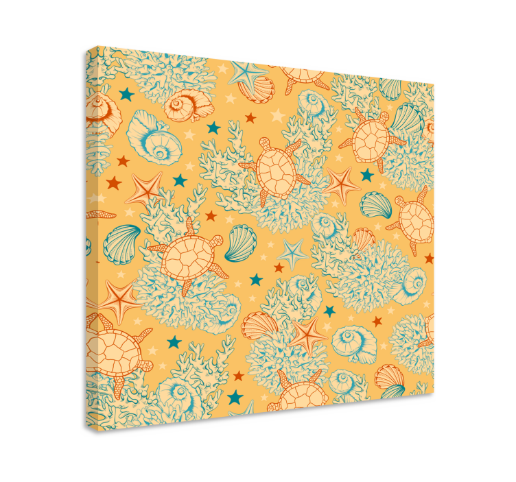 Quadro náutico padrão de tartaruga marinha - TenStickers