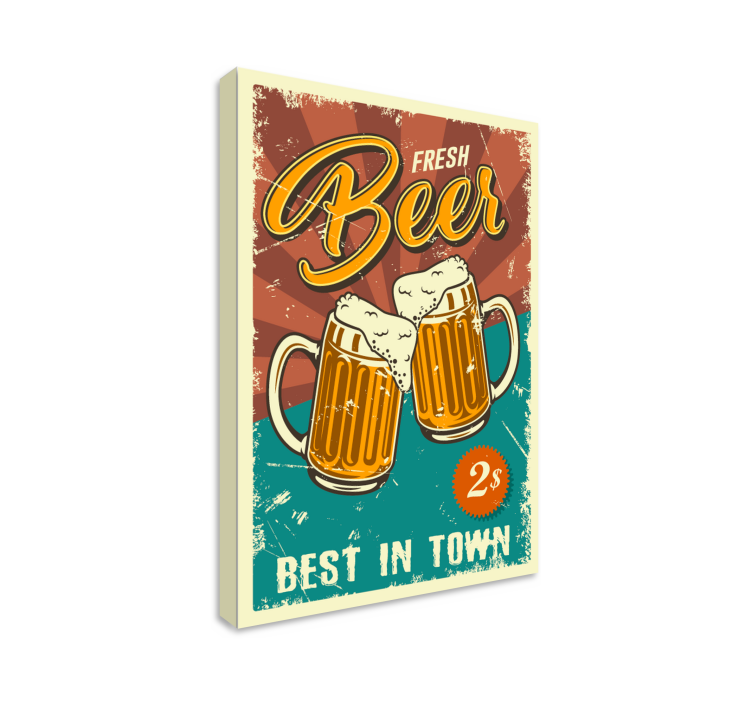 Quadro para restaurante Melhor cerveja da cidade - TenStickers