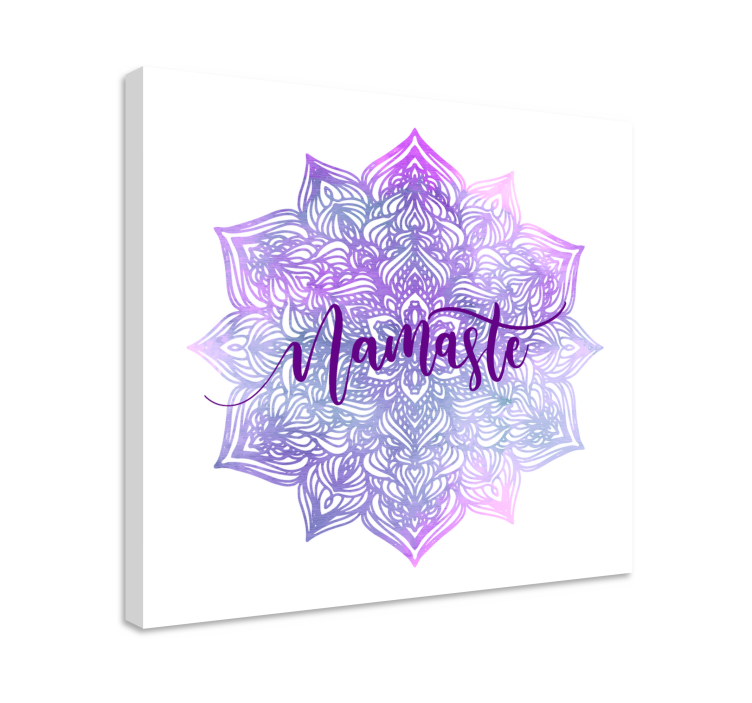 Quadro com mandala Mandala roxa namaste - TenStickers