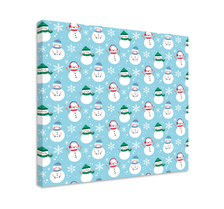 Quadro 3d padrão de boneco de neve - TenStickers