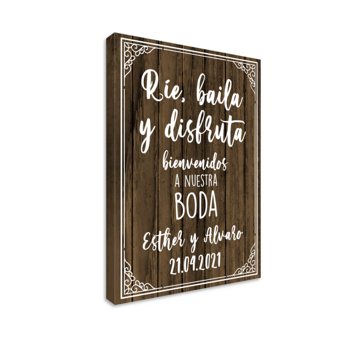 Quadro de casamento Bienvenidos a nuestra boda - TenStickers