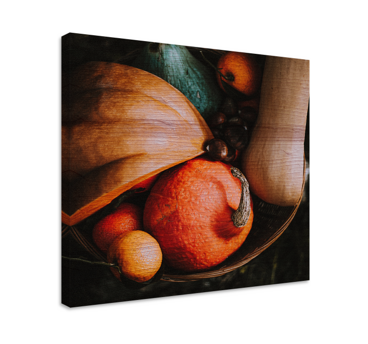 Quadro decorativo de vinícola abóbora laranja colhida - TenStickers