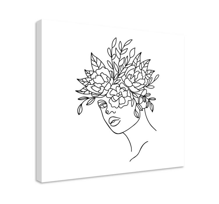 Quadro de arte Mulheres com rosto de flor - TenStickers