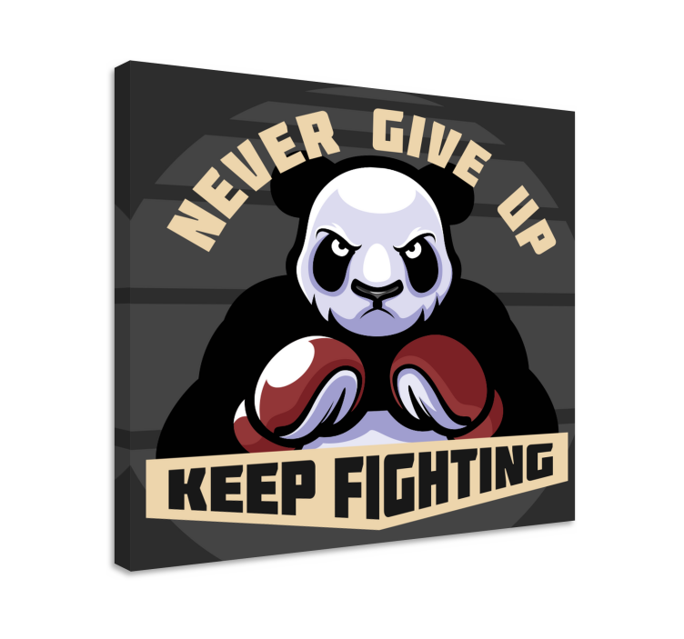 Quadro animais motivação para boxe de panda - TenStickers