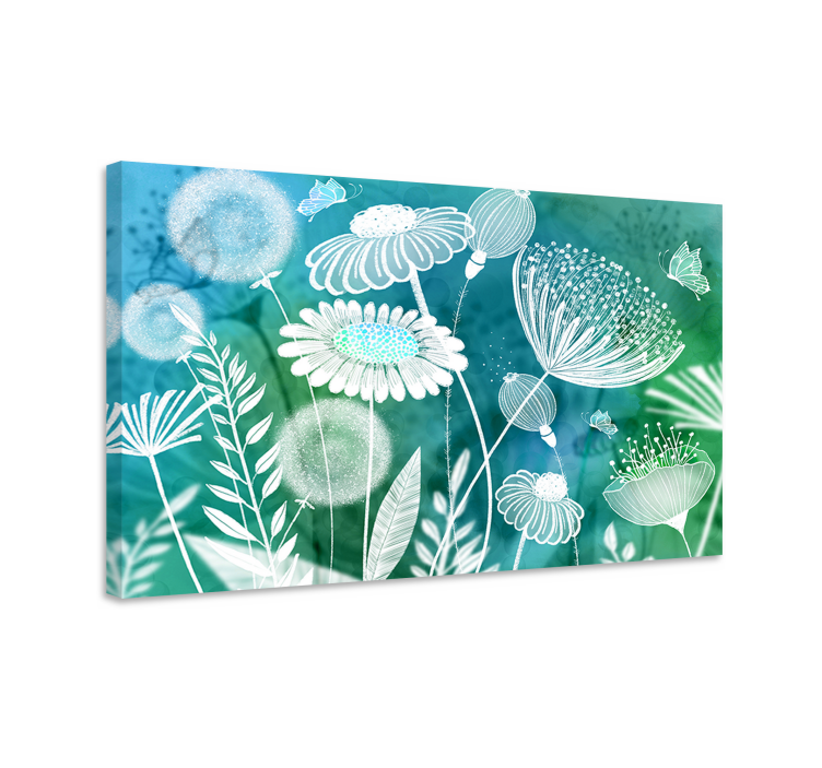 Quadro de flores com design floral em floramento - TenStickers