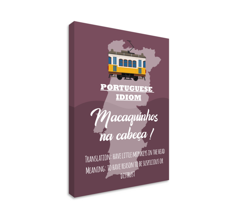 Quadro frase Portugues suspeito - TenStickers