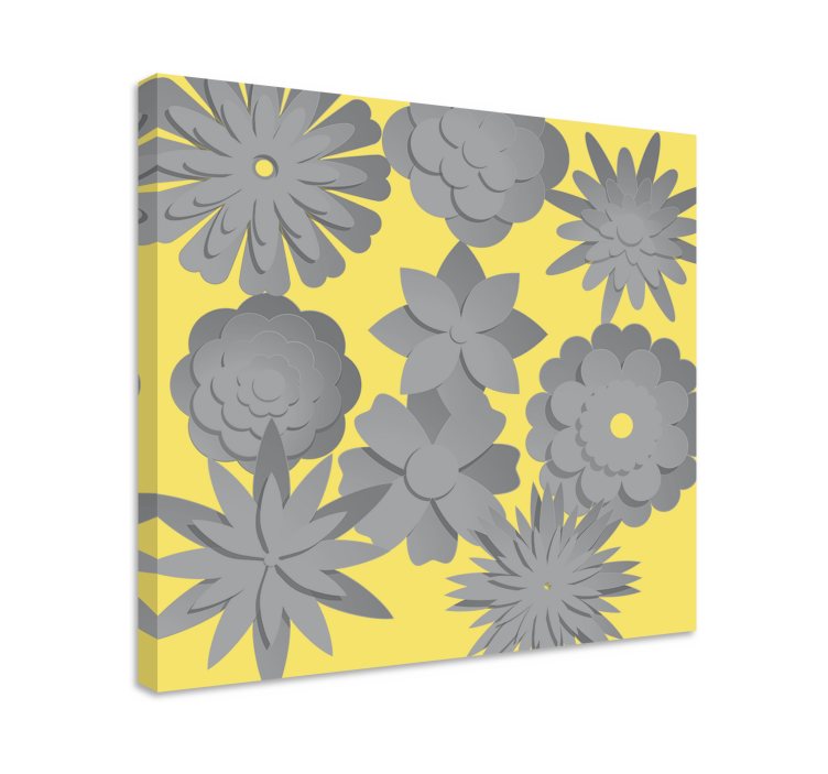 Quadro de flores silhueta floral - TenStickers