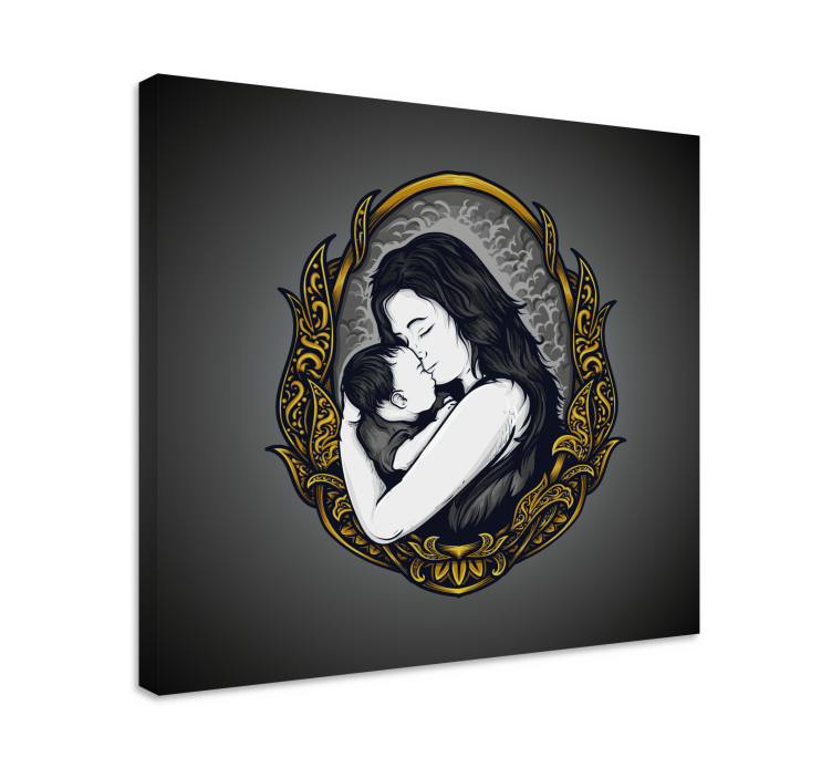 Quadro de arte Amor de mãe e filha - TenStickers