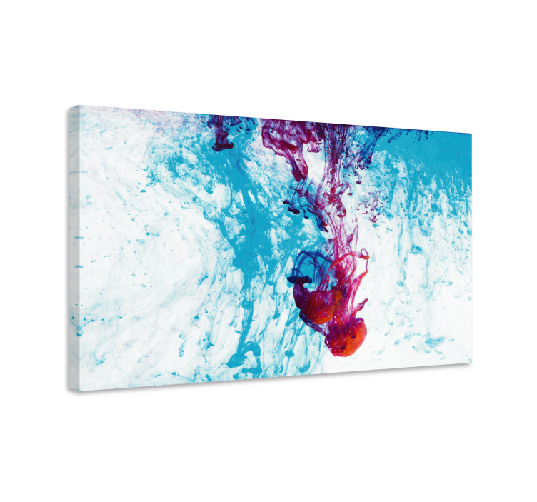 Quadro decorativo abstrato fluxo de cores vibrantes - TenStickers