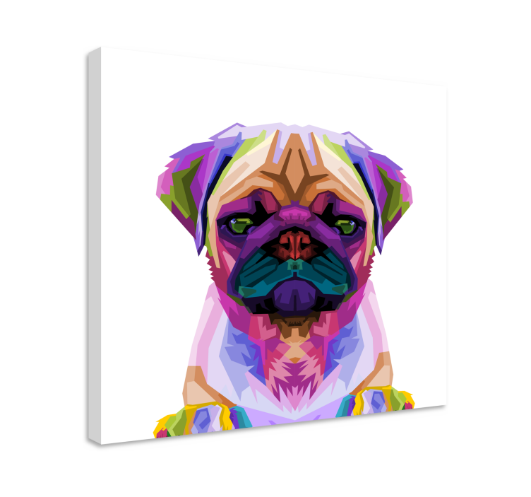 Quadro de cães Pug pop art - TenStickers