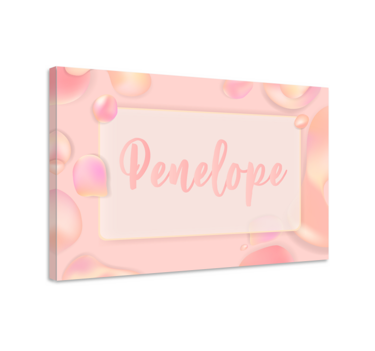 Quadro personalizável exibição de nome elegante - TenStickers