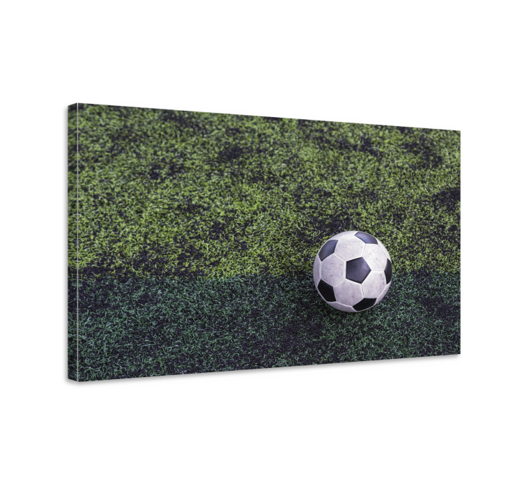 Quadro juvenil Lindo futebol sujo na grama - TenStickers