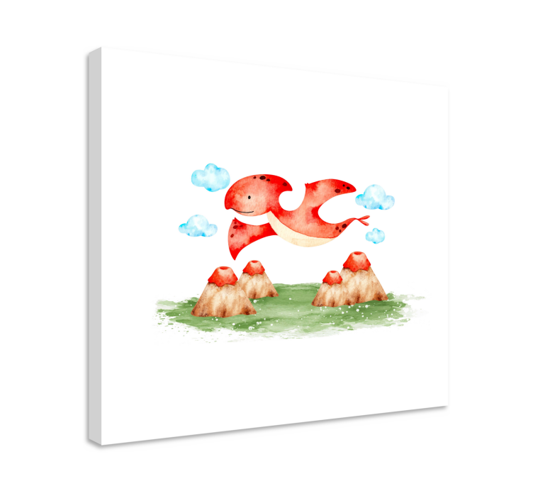 Quadro de dinossauro Voando alto - TenStickers