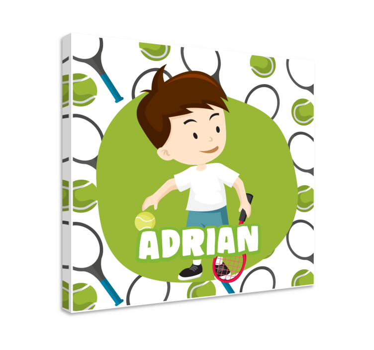Quadro infantil bola de tênis personalizada - TenStickers