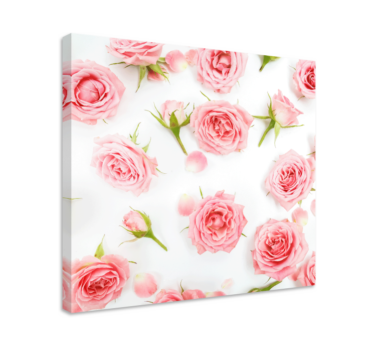Quadro de flores Rosas cor de rosa legais - TenStickers