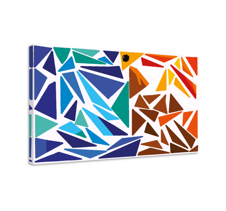 Quadro de figuras geométricas composição angular abstrata - TenStickers
