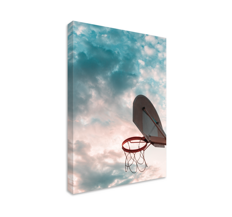 Quadro para lar Quadra de basquete azul - TenStickers