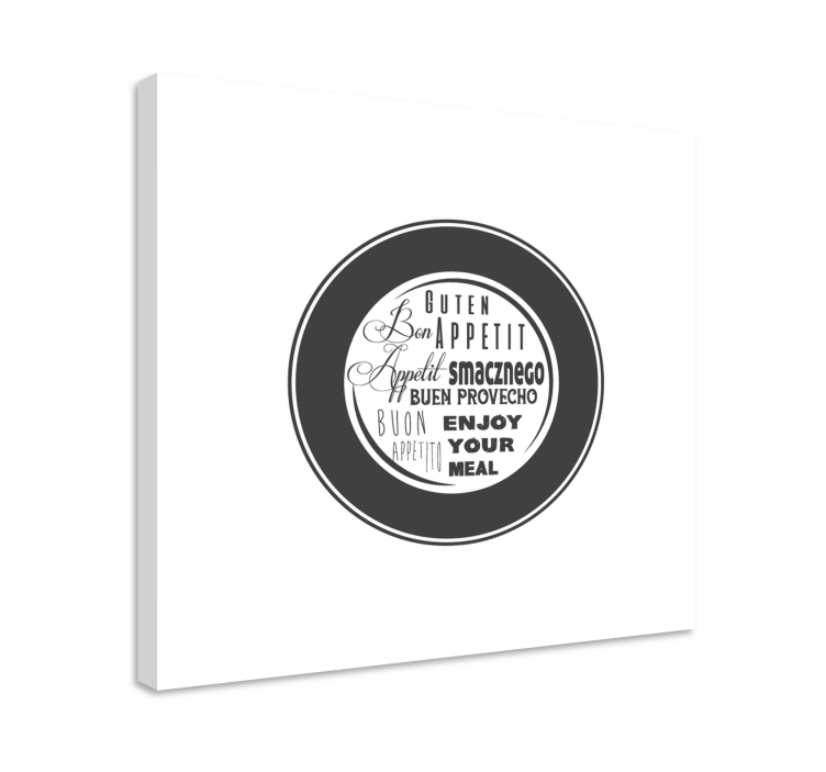 Quadro com letras para saborear sua refeição - TenStickers