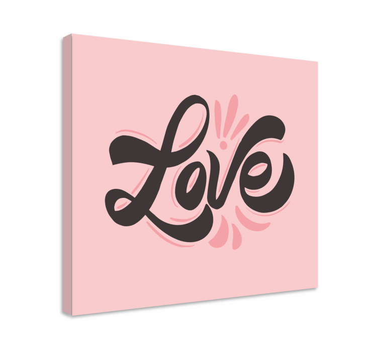 Quadro com letras expressão de amor - TenStickers