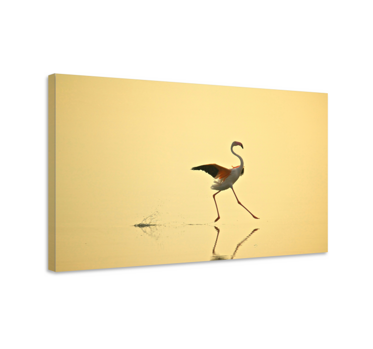Quadro de pássaros dança elegante de flamingo - TenStickers