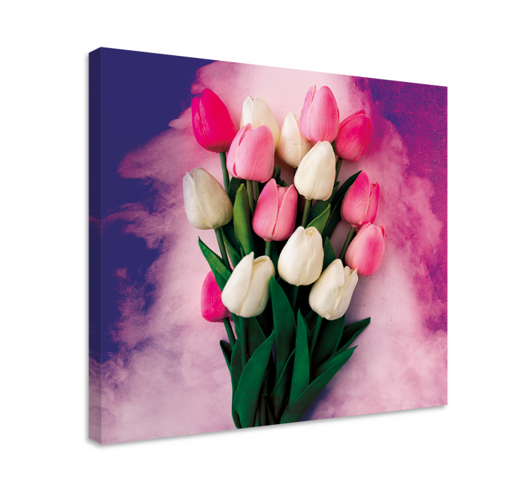 Quadro de flores Tulipas coloridas - TenStickers