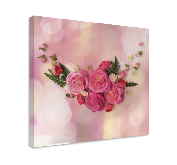 Quadro de flores Rosa delicado - TenStickers