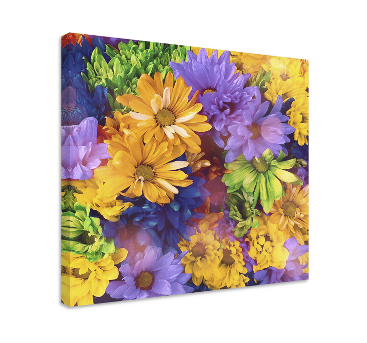 Quadro de flores Pétalas coloridas - TenStickers