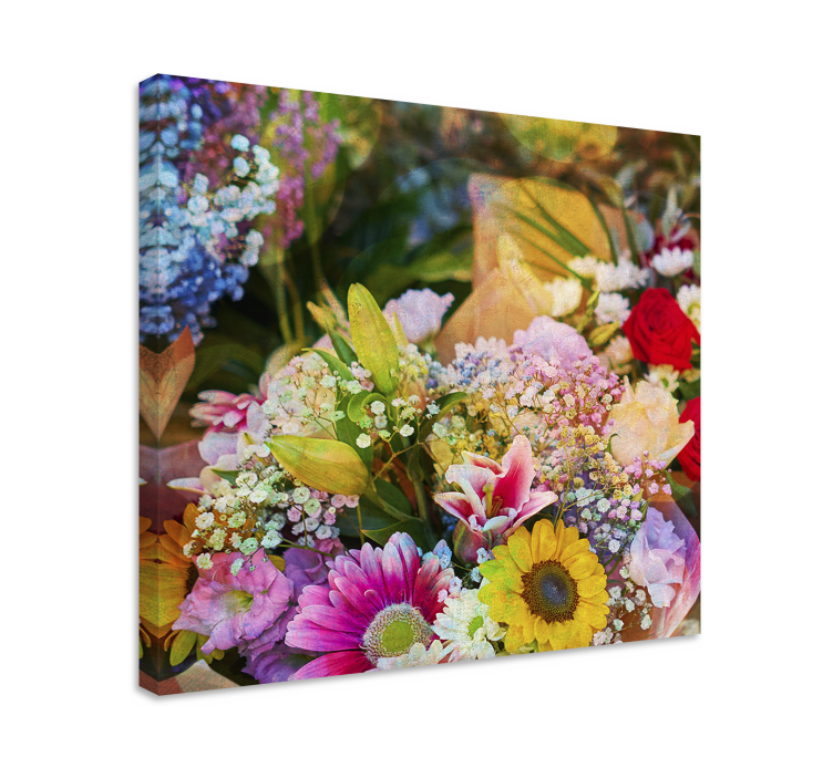 Quadro de flores composição de flores vivas - TenStickers