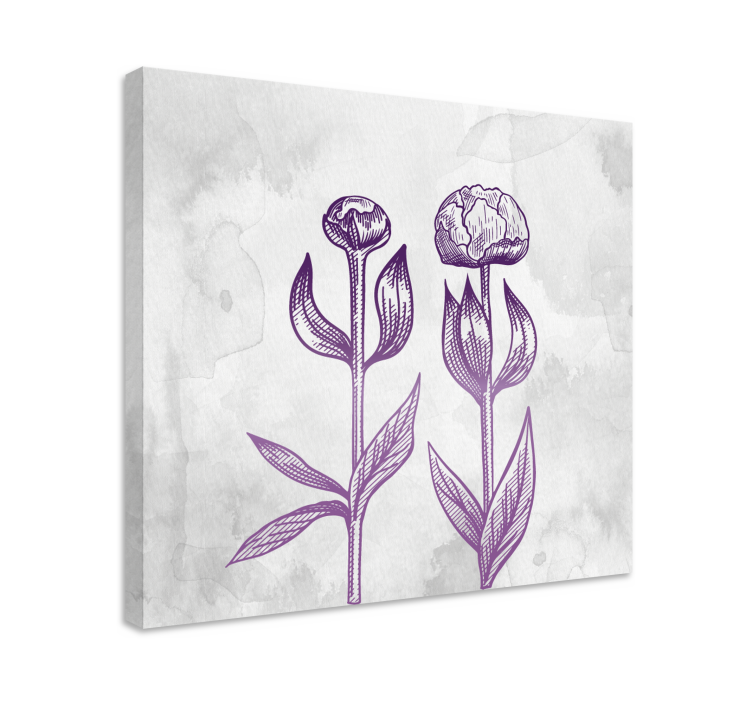 Quadro de flores Roxo delicado - TenStickers