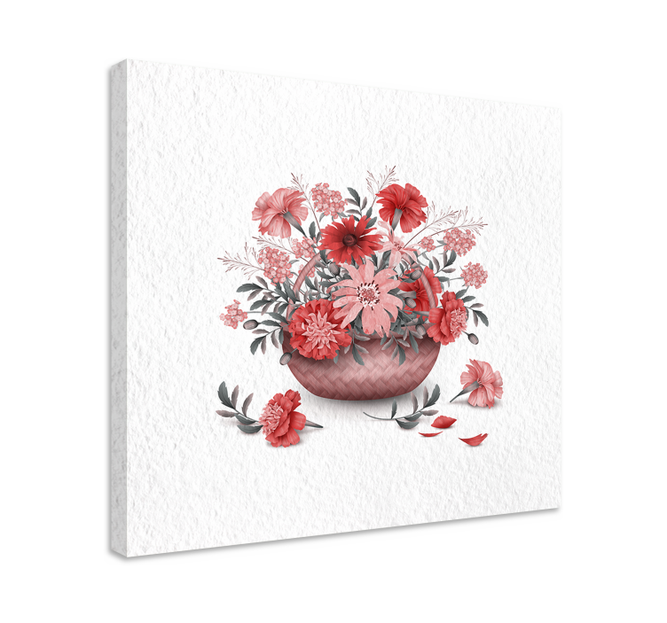 Quadro de flores arranjo de cesta floral - TenStickers