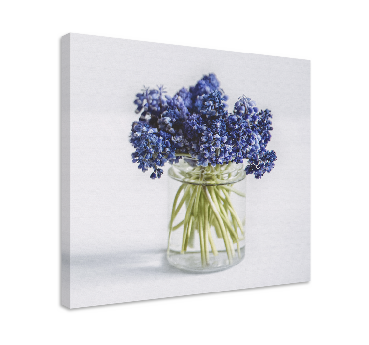 Quadro de flores Vaso de vidro com roxo - TenStickers