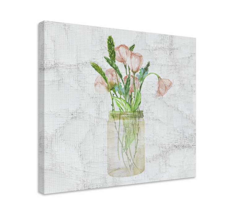 Quadro de flores Frasco de vidro delicado com - TenStickers
