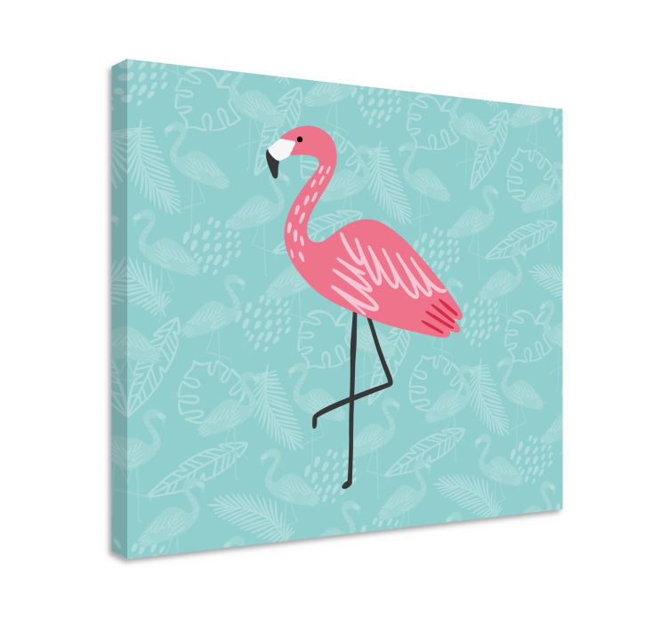 Quadro animais Padrão colorido de flamingo de verão - TenStickers