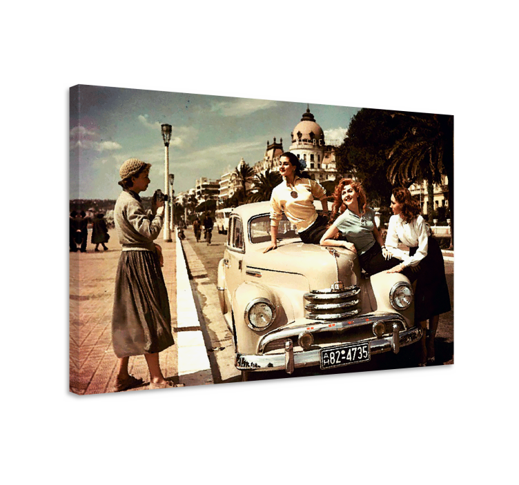 Quadro vintage charme de carro clássico - TenStickers