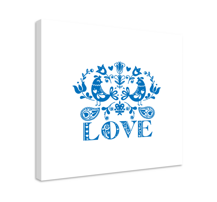 Quadro de árvores com design de pássaros e flores - TenStickers